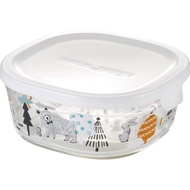 Iwaki Heat-Resistant Glass Airtight Container Shinjikato Morinaka Square 450ml B3240-SNE