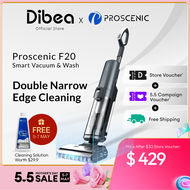 Dibea x Proscenic F20 WashVac Wet Dry Cordless Vacuum Cleaner &amp; Floor Washer | Detachable Battery | Double Edge Cleaning | Local Warranty