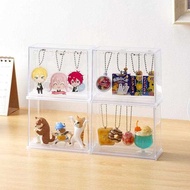 Acrylic Display Box Figurine Display Case Blind Box Toy Storage Box Gacha Keyring Case Miniature Toy