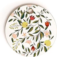 Society6 83 Oranges Lovely And Fine Cutting Board, Round, Blue