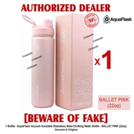 AQUAFLASK 22oz BALLET PINK Aqua Flask Wide Mouth with Flip Cap Spout Lid Flexible Cap Vacuum Insulated Stainless Steel Drinking Water Bottle Bottles or Tumbler Tumblers Authentic - 1 Bottle