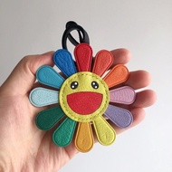 Handcrafted Leather Sunflower Charm - Sunflower Bag Charm & Leather Bag Charm & Flower Bag Charm