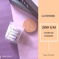 LAVENDER SCENT - CANDLE JAR 200GM -  35 HOURS STAND - AROMATHERAPY FOR HOUSE - PEWANGI RUMAH - LILIN 100% WANGI