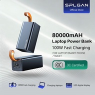 【SPLGAN】100W Fast Charging Laptop PowerBank 80000mah 3USB 2Type-c Multifunctional Powerbank For Note