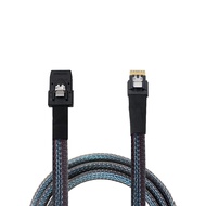 Heretom 2PCS SFF-8654 to SFF-8087, Slim Line SAS 4.0 SFF-8654 4i 38 Pin Host to Mini SAS 4i SFF-8087