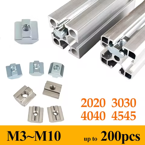 T Block Square Nut Slot Sliding Nut In t M3 M4 M5 M6 M8 T-Track Sliding Hammer Nuts for Connection A