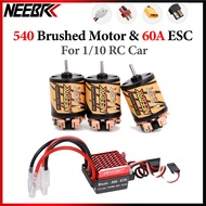 NEEBRC 540 Brushed Motor 35T 45T 55T 3-Slot 60A ESC Combo For 1/10 RC Crawler Axial SCX10 90046 Trax