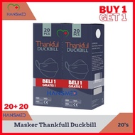 Masker Thankful Duckbill 4 Ply 4D Masker Isi 20 Pcs