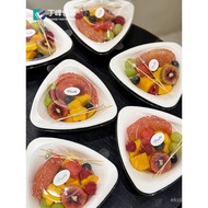 Dingfeng Fruit Cut Bowl Influencer Triangle Paper Bowl Disposable Takeaway Box Fruit Cake Ice Cream 