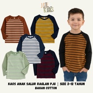 Long Sleeve Striped Kids T-Shirt| Children's striped t-shirt| Children's Long Sleeve Striped Raglan 