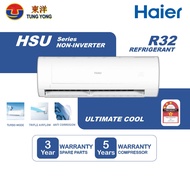 KUCHING HAIER Non-Inverter R32 Wall Mounted Aircon(1.0Hp,1.5Hp,2.0Hp,2.5Hp)