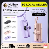 Heibox Mini PD20W QC3.0 Power Bank Portable Charger Dual Charging, 5000mAh Fast Charging Powerbank