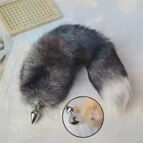 Feather Annal Dilation Stainless Steel Cork For Women 2 In 1 Anal Dildo Men Toys Vibrator Knot Oral