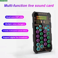 SK9เครื่องแปลงเสียงการ์ดเสียงสดแบบพกพาได้เครื่องผสมเสียงสร้างเอฟเฟกต์เสียงหลากหลายแบบในตัวการ์ดเสียง