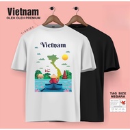 Hanoi Ho Chi Minh Da Nang Souvenir T-Shirt Cotton Combed 24s Souvenir Gift
