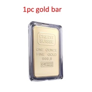 1/2/5/10Pcs One Ounce Suisse Gold Bar Swiss Gold Bars Replica Gold Bullion With Different Serial Las