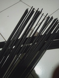 ruji jeruji fiber stik hitam dop kulitan 2.7mm 3mm panjang 60cm