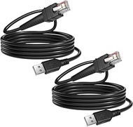 2-Pack DS3678 CBA-U46-S07ZAR Shielded USB Cable for Zebra Symbol DS3608 DS3678 DS8108 DS8178 LI3608 