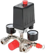 Pressure Regulator 400 V with Pressure Switch with 2 Measuring Indicators from 0 to 12 Bar, Air Comp