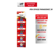 Vỉ 5 Viên Pin CR1632 Panasonic Lithium 3V Made In Indonesia - Hàng Chính Hãng