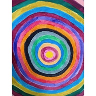 Round painting A3 size paper