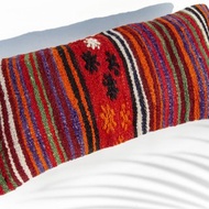 土耳其地毯抱枕套 羊毛抱枕套 kilim圖騰地毯枕頭套-南歐希臘夕陽