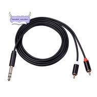 6.35 mm to  Cable,  Cable 6.35mm Male to 2  Male Stereo Audio Adapter Y Splitter  Cable -3 Meter
