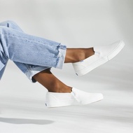 Keds DOUBLE DECKER LEATHER 質感皮革懶人鞋款 冰川白 WH59799