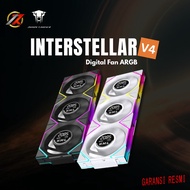 JUNGLE LEOPARD INTERSTELLAR V4 DIGITAL ARGB 120mm PWM BLOCK Fan TRIPLE PACK Fan Casing