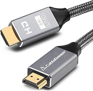 8K HDMI Cable 6.6FT/2M, Ultra High-Speed 48Gbps Gold Plated Braided HDMI 2.1 Cord, 4K@120Hz 8K@60Hz, Dynamic HDR, eARC, Compatible with PS5/Xbox/Playstation/Fire TV/Roku TV and More