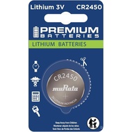 Premium Murata CR2450 Lithium 3V Coin Cell - Japanese Engineered High Capacity Batteries (1 Pack)