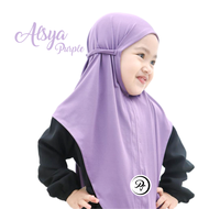 pesyenku alsya hijab kerudung jilbab instan warna ungu purple ori tali anak perempuan nyaman adem ti