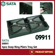 SATA - [ 09911 ] 4pcs Snap Ring Pliers Tray Set