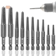 Screw Extractor Set,10 Pcs Screw Extractor,1/4inch Hex Shank Broken Screw Extractor,Screw Remover & 