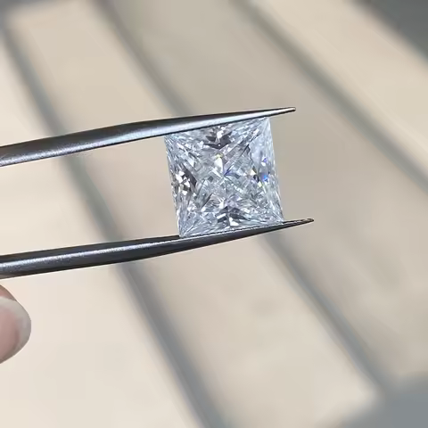Shinning Prinecess Cut 9x9mm 4Carat White D VVS1 Synthetic Moissanite Diamond Gemstones for Ring Jew