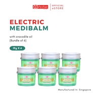 Fei Fah Electric Medibalm 19g x 6 (with Crocodile Oil) for Body Ache Pain Relief