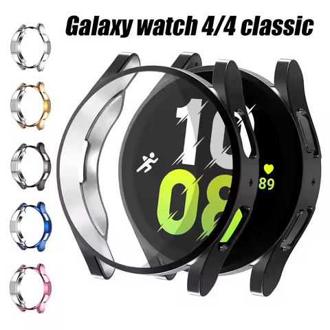 Case for Samsung Galaxy watch 4 classic 44mm 40mm 46mm 42mm accessories Plated TPU Bumper Screen pro