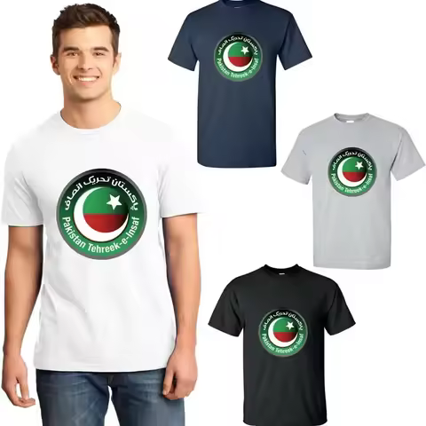 Pakistan Tehreek E Insaf Logo T Shirt Pti Flag Support Imran Khan Top