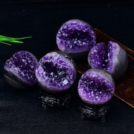 Uruguay Natural Purple Smiling Face Ornament Amethyst Cave Money Bag Treasure Bowl Home Decoration H