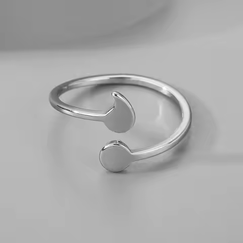 Chandler Dot & Comma Ring Mini Dot Ring Stainless Steel Semicolon Minimalist Jewelry for Men and Wom