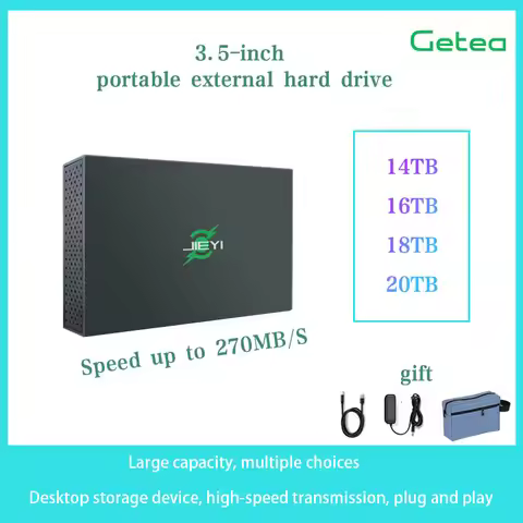 Getea External Hard Disk Hdd 12TB 14TB 16TB 18TB 20TB External Disk 3.5Inch High-capacity External H