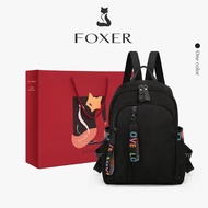 FOXER Women's Backpack Couple Backpack Large Capacity Waterproof Campus Backpack