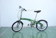จักรยานพับได้ญี่ปุ่น - ล้อ 20 นิ้ว - มีเกียร์ - อลูมิเนียม - FIAT - สีเขียว [จักรยานมือสอง]