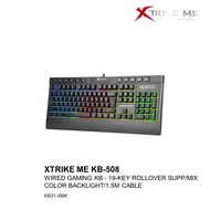XTRIKE ME KB-508 WIRED GAMING KB - 19-KEY ROLLOVER SUPP/MIX COLOR BACKLIGHT/1.5M CABLE