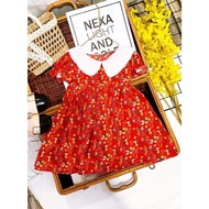 [1Y - 8Y GIRL] Dress Cute Flower Vantage Baju Girl Kanak-Kanak Perempuan