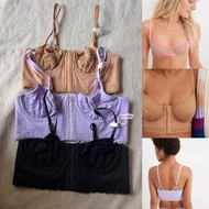 Aerie Show Off Cozy Rib Unlined Corset Bra / Liquid Longtorso Bralette Petite Small Size 32A 34B 34D