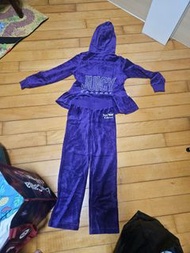 Juicy Couture 紫色天鵝絨運動套裝 女童