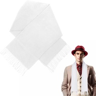 Men Retro Scarf wif Tassels Halloween Costume Scarf Costume Accessory 1920's Gangster Cosplay Party 