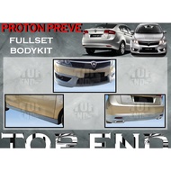 PROTON PREVE FRONT SKIRT SIDE SKIRT REAR SKIRT WITH PIPE & CHROME COVER SKIRT DEPAN DAN BELAKANG CAR