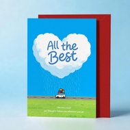 Jumbo Size Cute Cartoon Farewell GoodBye Greeting Card New Journey Gift for Colleague Friends